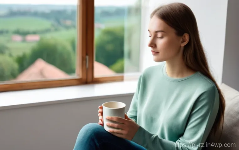 마인드풀테크의 신뢰성 확보 방법 - **Prompt 1: Mindful Tech & Digital Well-being**
    "A serene young Polish woman, in her late 20s, w...